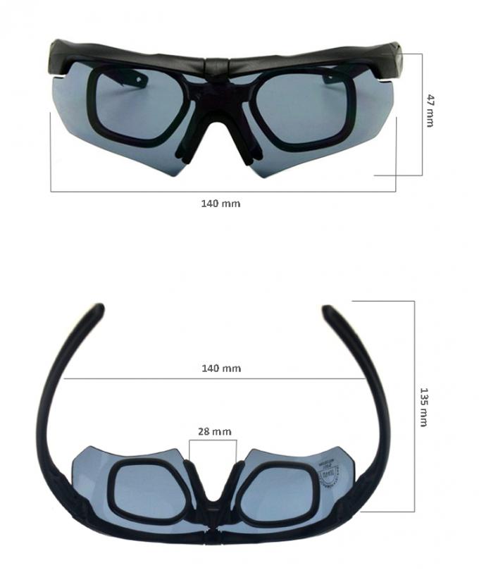 ป้องกันผลกระทบป้องกันหมอก Uv400 ป้องกันกีฬายิงล่าสัตว์ยุทธวิธีขีปนาวุธแว่นตาทหาร Eyeshield แว่นตานิรภัย
