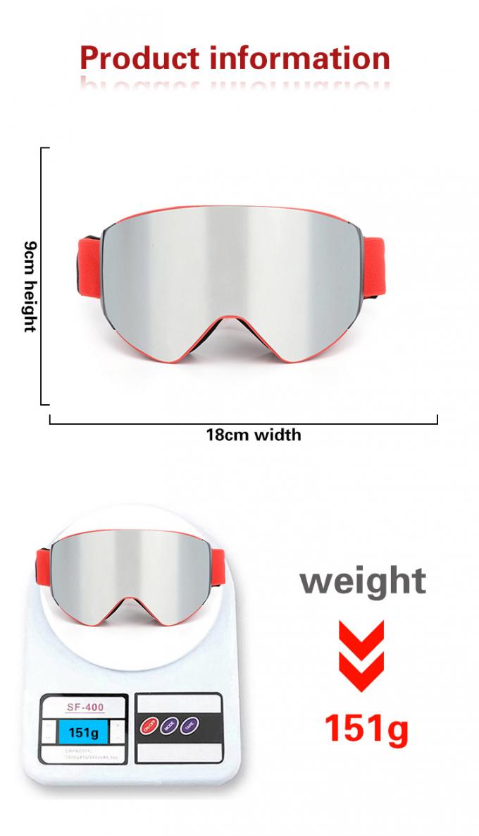 TPU กรอบตามใบสั่งแพทย์กีฬากลางแจ้งความปลอดภัยแว่นตาป้องกันดวงตาสโนว์บอร์ดแว่นตาสกี