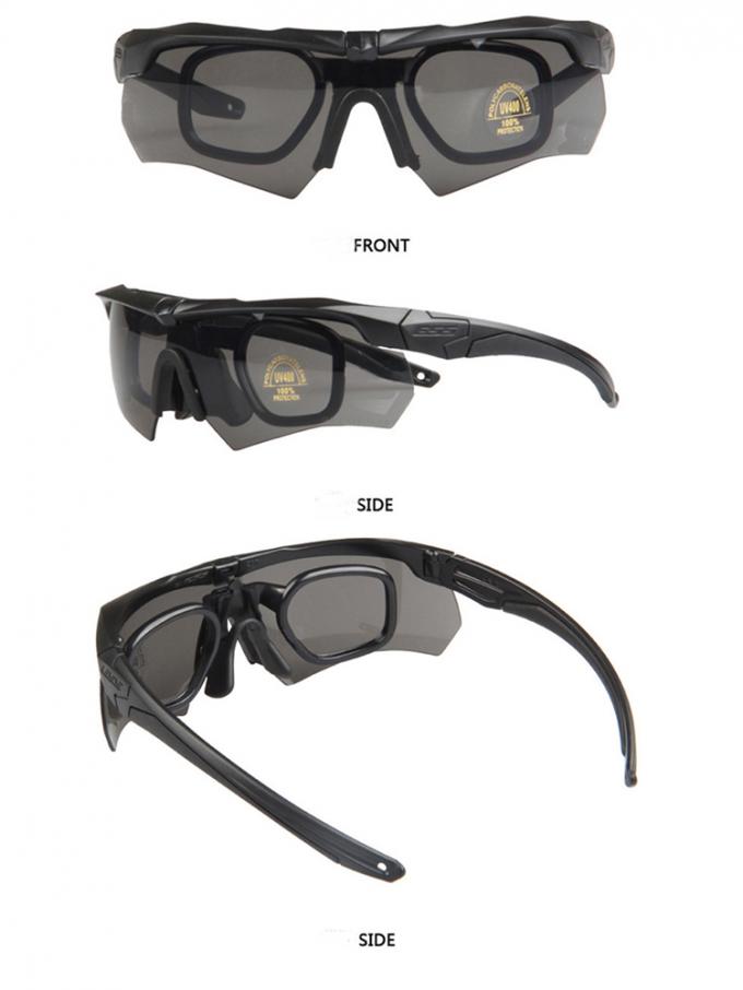 ป้องกันผลกระทบป้องกันหมอก Uv400 ป้องกันกีฬายิงล่าสัตว์ยุทธวิธีขีปนาวุธแว่นตาทหาร Eyeshield แว่นตานิรภัย